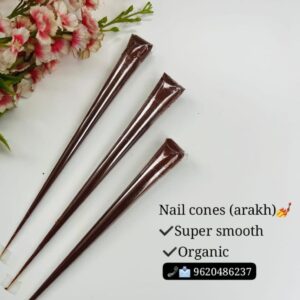 organic nail cones (arakh) – super smooth natural nail tint – a1 henna by hennaya naturals , syeda noor aliya